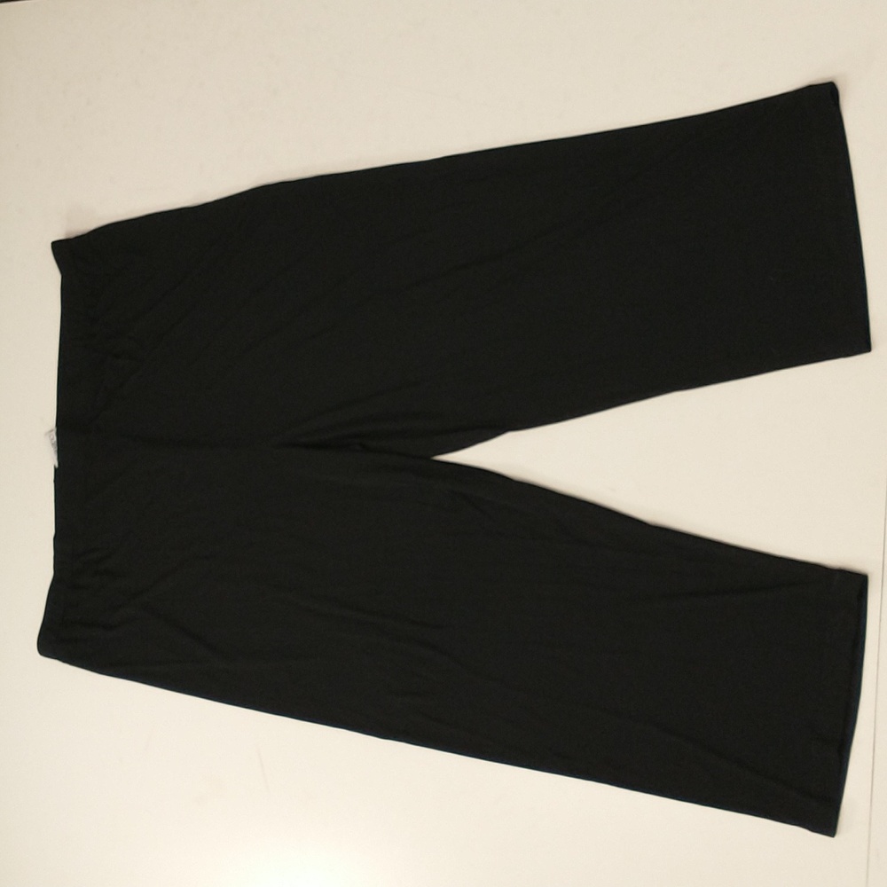 Lightweight Silk Knit Lounge Pants Averado Bessi Designer Italy USA-20 3x Black